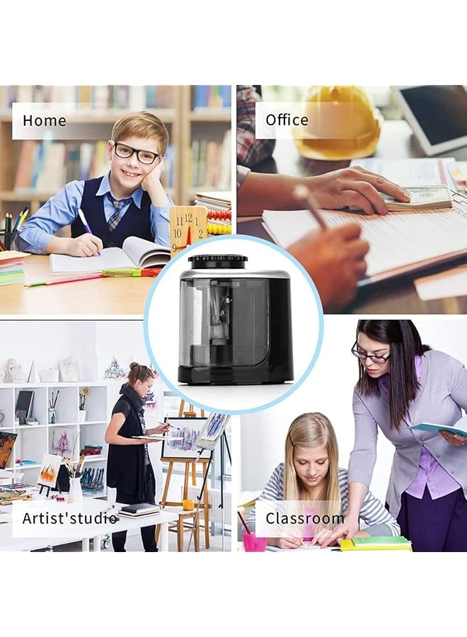 DMG TECH Electric Pencil Sharpener Portable Pencil Sharpener Kids For 6 7.8Mm Colored Pencils Fast Sharpening Ideal For Short Pencils For School Pencil Sharpener Classroom Office Home - Image 5