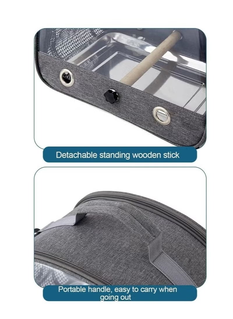 Bird Carrier Travel Cage | Travel Bag Animal Carrier Parrot Carrier -Bird Carrier Travel Cage | Travel Bag Animal Carrier Parrot Carrier - Portable Breathable Travel Cage for Cockatiel, Parrot, Small - Image 3