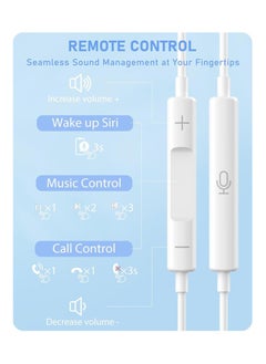 OMAKSS Earpods with USB-C White For Iphone 15 Pro Max, 16 Pro Max Samsung, Huawei, Oneplus, Xiaomi  - Image 4