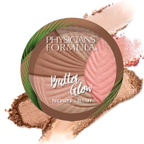 Physicians Formula Butter Glow Bronzer  Blush Ultra Creamy 2in1 Formula Illuminating  Moisturizing Butter Blend  Healthy Glow