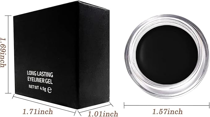 Waterproof Black Gel Eyeliner High Pigmentation and Smooth Application Dual Function for Eyeliner and Brow ClumpFree Safe for Sensitive Eyes LongLasting and SweatProof