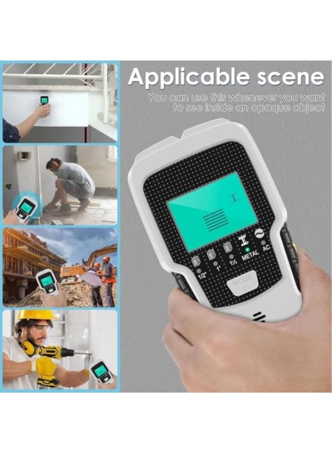 Stud Finder, Wall Stud Finder Detector Scanner, Magnetic High-Sensitivity Handheld Multifunctional Locator for Electrical Wiring, Framing Identification, Renovation & Construction (Black) - Image 5