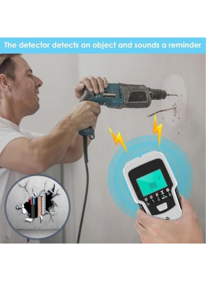 Stud Finder, Wall Stud Finder Detector Scanner, Magnetic High-Sensitivity Handheld Multifunctional Locator for Electrical Wiring, Framing Identification, Renovation & Construction (Black) - Image 4