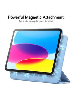 Jetech Magnetic Case for Ipad 10 (10.9-inch 2022 Model 10th Generation) Magnetic Attachment Slim Tablet Cover With Auto Wake and Sleep Blue  - Image 2