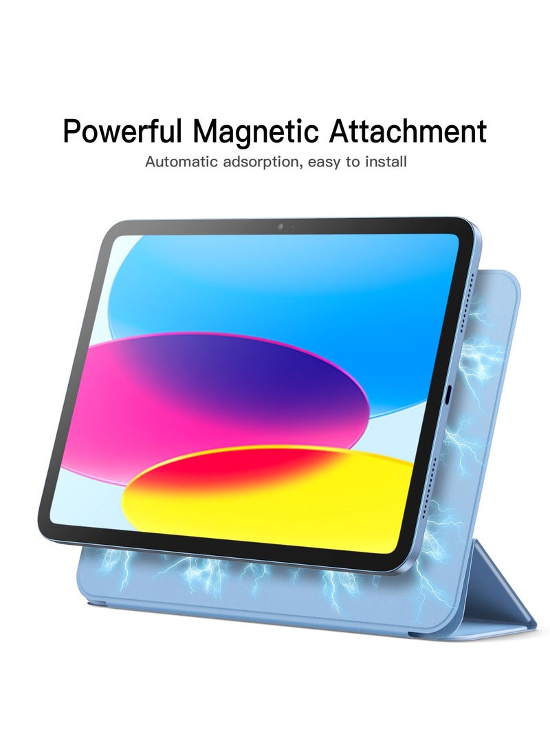 Jetech - Magnetic Case for Ipad 10 (10.9-inch 2022 Model 10th Generation) Magnetic Attachment Slim Tablet Cover With Auto Wake and Sleep Blue - Image 1