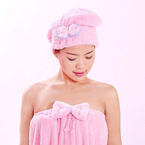 DRSM DARSHANAM Womens Girls Ladys Magic Quick Dry Bath Hair Drying Towel Head Wrap Hat Makeup Cosmetics Cap Bathing Tool Random Colour 1 - Image 2