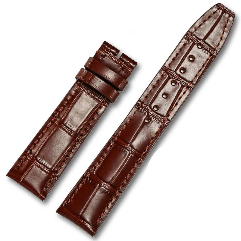 Bluejw Leather Watch Band Replacement for IWC Big Pilot and Portofino – Classic Alligator Texture Genuine Leather Strap - Image 1