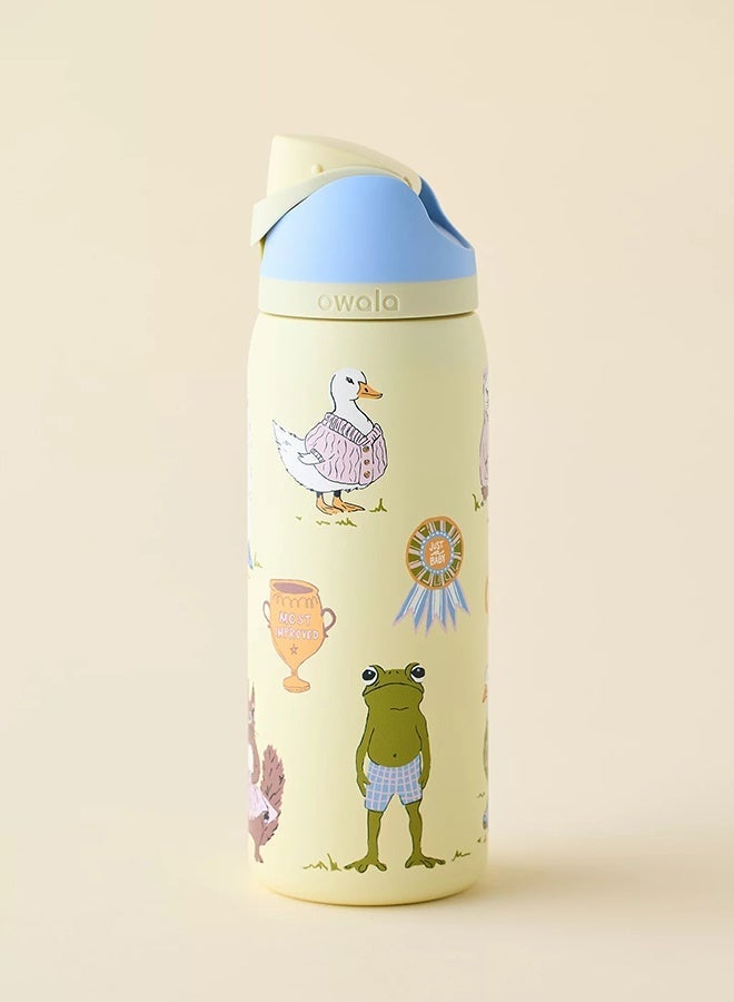 32 OZ FreeSip Insulated Stainless Steel Water Bottle with Straw for Sports, Travel, and School BPA-Free Sports Water Bottle - Image 3