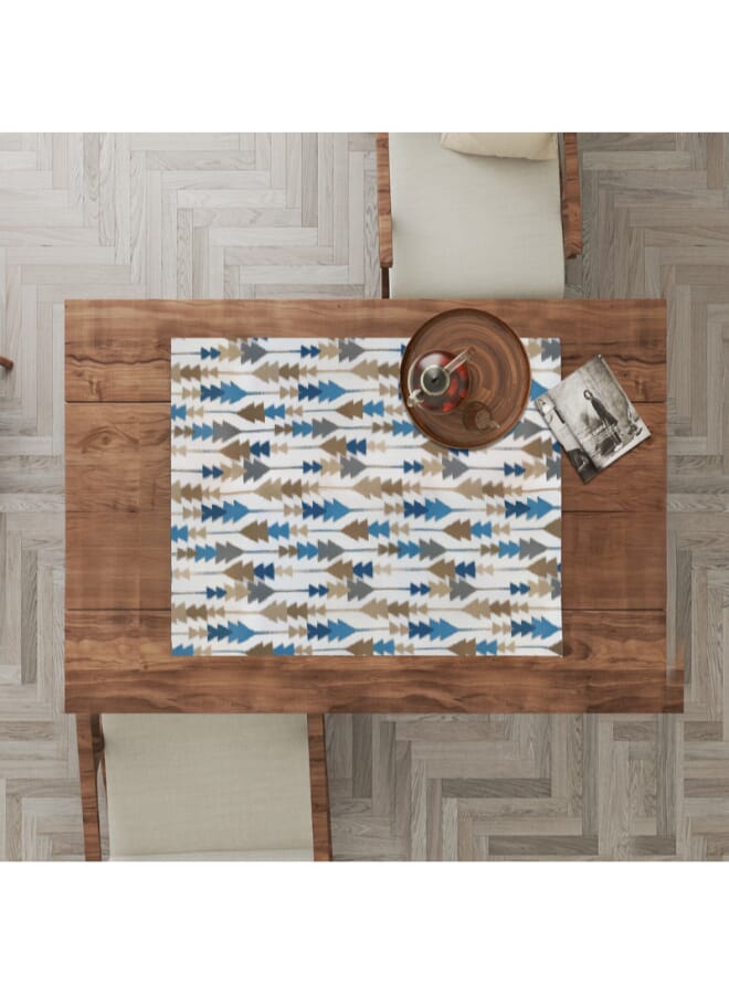 Intex Curtains House Sofia Elegance Square Tablecloth – Luxurious Linen Velvet Fabric 60X60 Cm Two Pieces - Image 1