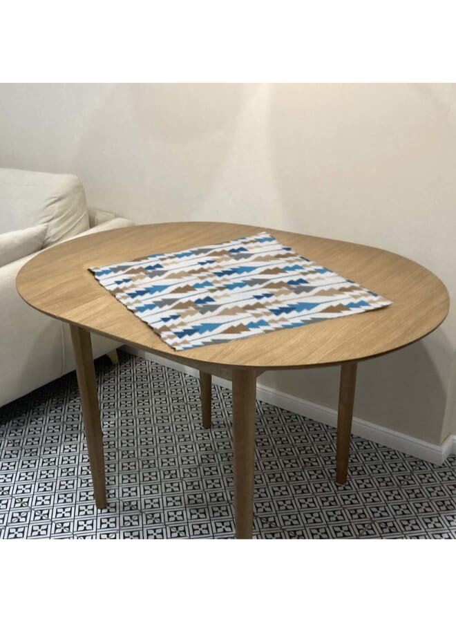 Intex Curtains House Sofia Elegance Square Tablecloth – Luxurious Linen Velvet Fabric 60X60 Cm Two Pieces - Image 2