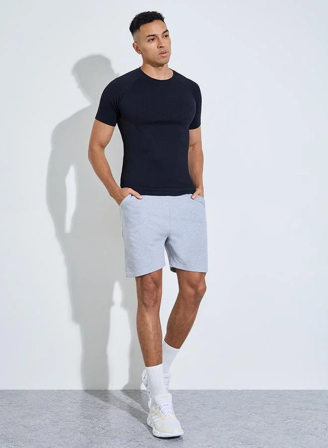 ستايلي اكتيف Men Black Raglan Sleeve Body Shapewear