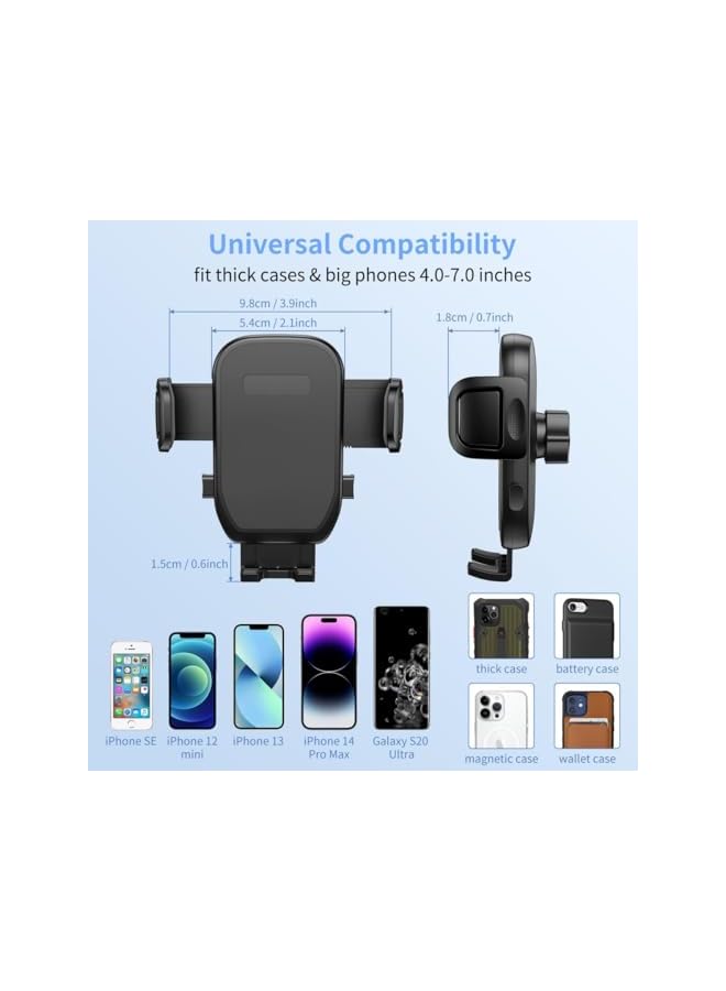 S-TOP Cup Phone Mount for Car, Upgraded Universal Phone Holder with Long Adjustable Neck, Compatible with iPhone, Samsung, Google and All Smartphones - Image 4