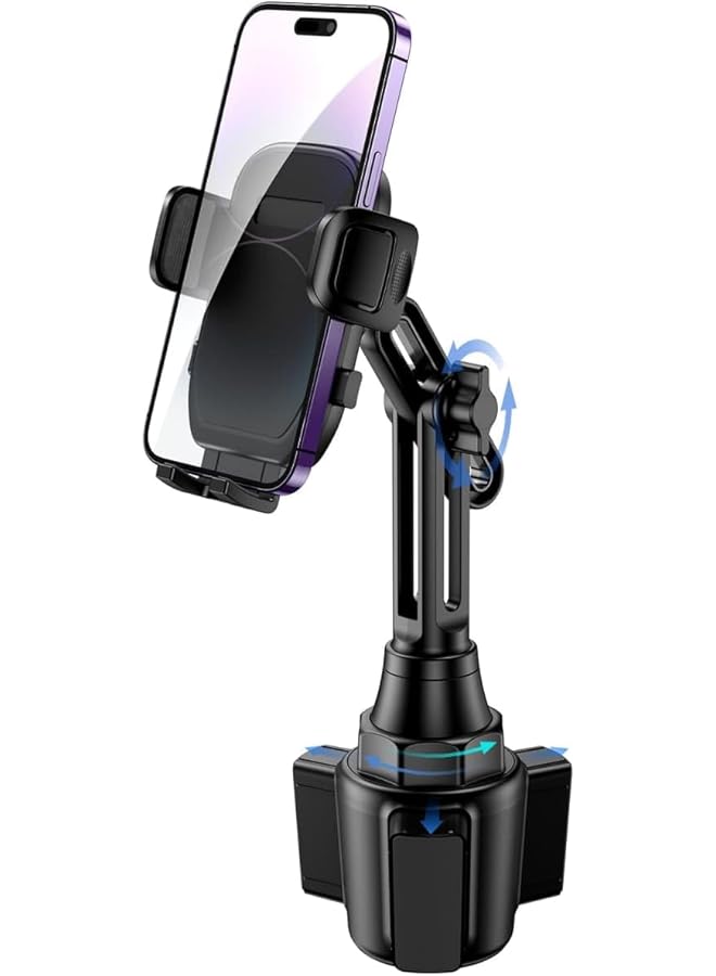 S-TOP Cup Phone Mount for Car, Upgraded Universal Phone Holder with Long Adjustable Neck, Compatible with iPhone, Samsung, Google and All Smartphones - Image 1