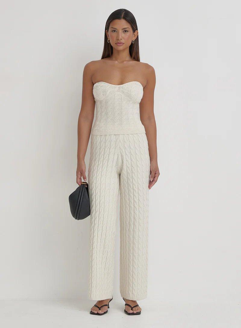 4th & Reckless Knitted Sweatheart Top - Image 4