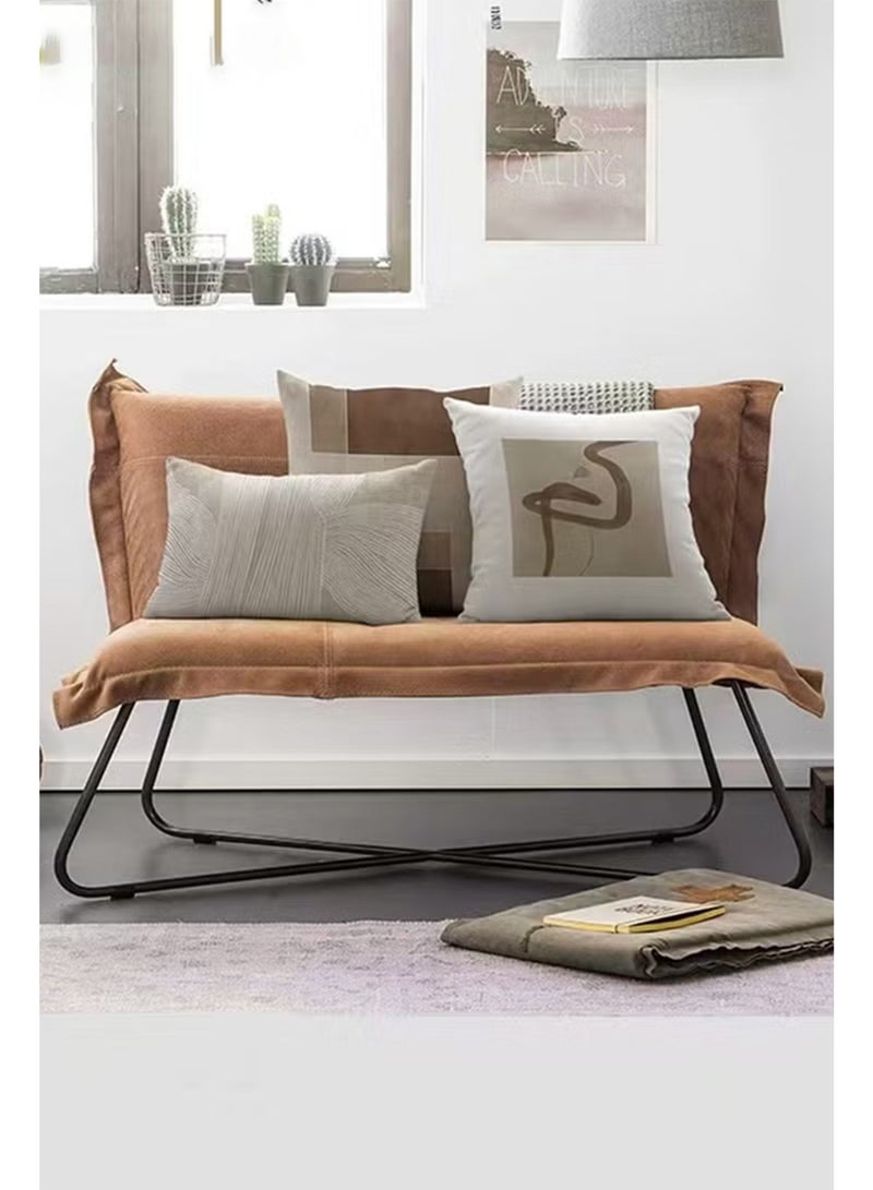 كيلا مجموعة من 4 أغطية وسائد، غطاء وسادة مزخرف تجريدي حديث 45 سم × 45 سم، لغرفة المعيشة والأريكة والسيارة وأريكة السرير وأغطية الوسائد 18 × 18 بوصة (نمط مزدوج الجوانب) - Image 3