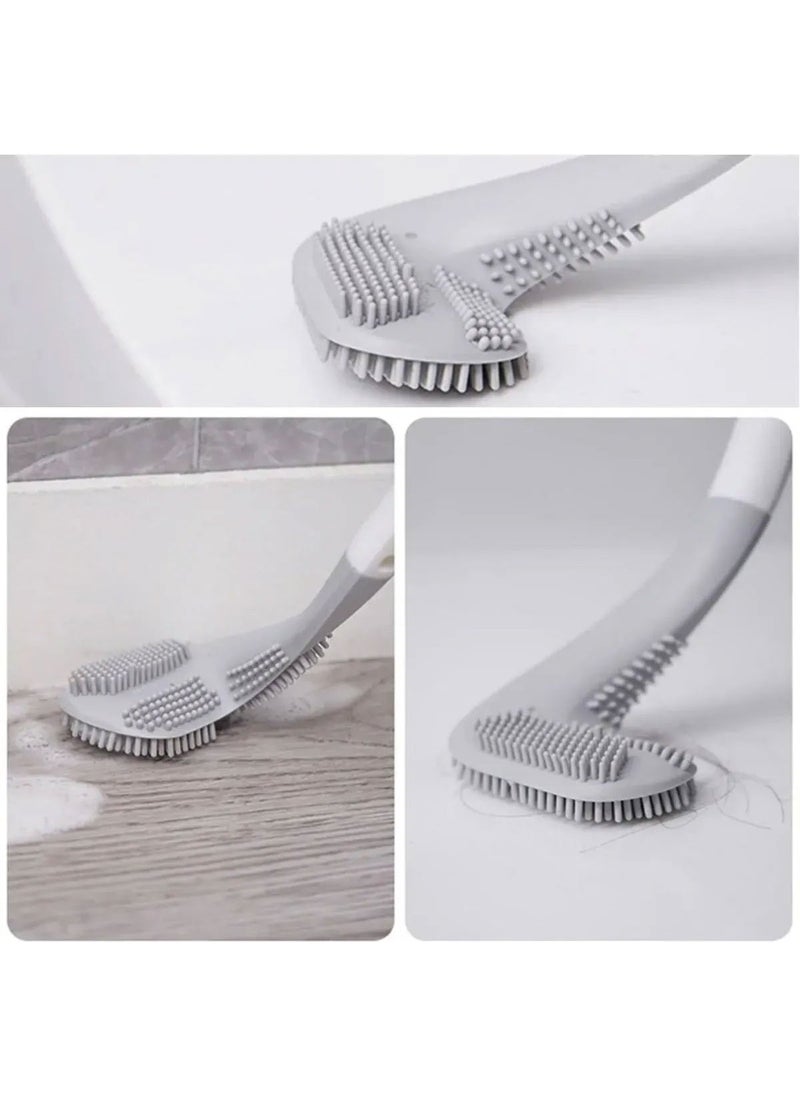 Octopus Bazaar - 2 Pieces Practical Golf Design Non-Drip Flexible Silicone Toilet Brush WC Toilet Brush - Image 1