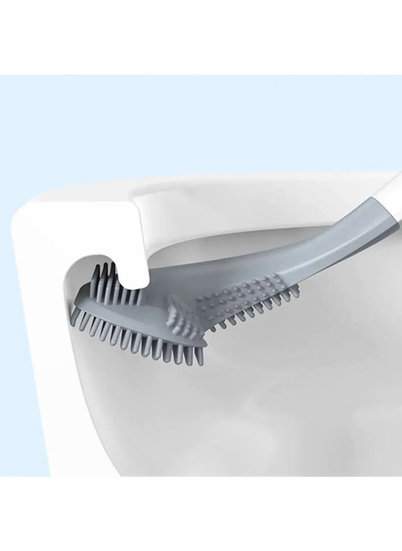 Octopus Bazaar - 2 Pieces Practical Golf Design Non-Drip Flexible Silicone Toilet Brush WC Toilet Brush - Image 1