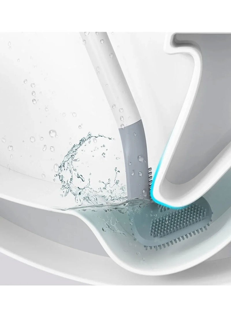 Octopus Bazaar - 2 Pieces Practical Golf Design Non-Drip Flexible Silicone Toilet Brush WC Toilet Brush - Image 1