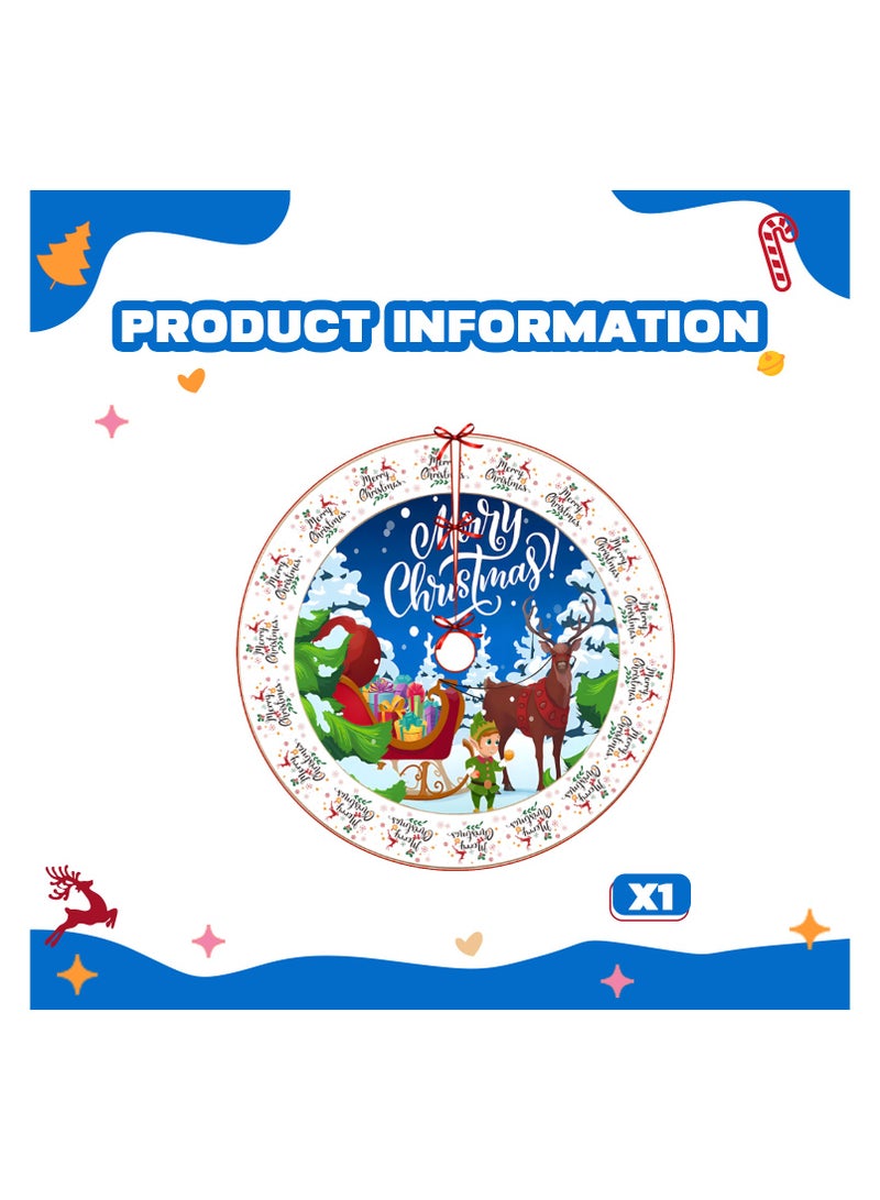 Highland Merry Christmas Tree Skirt Decoration - 35.4 Inches - Image 2