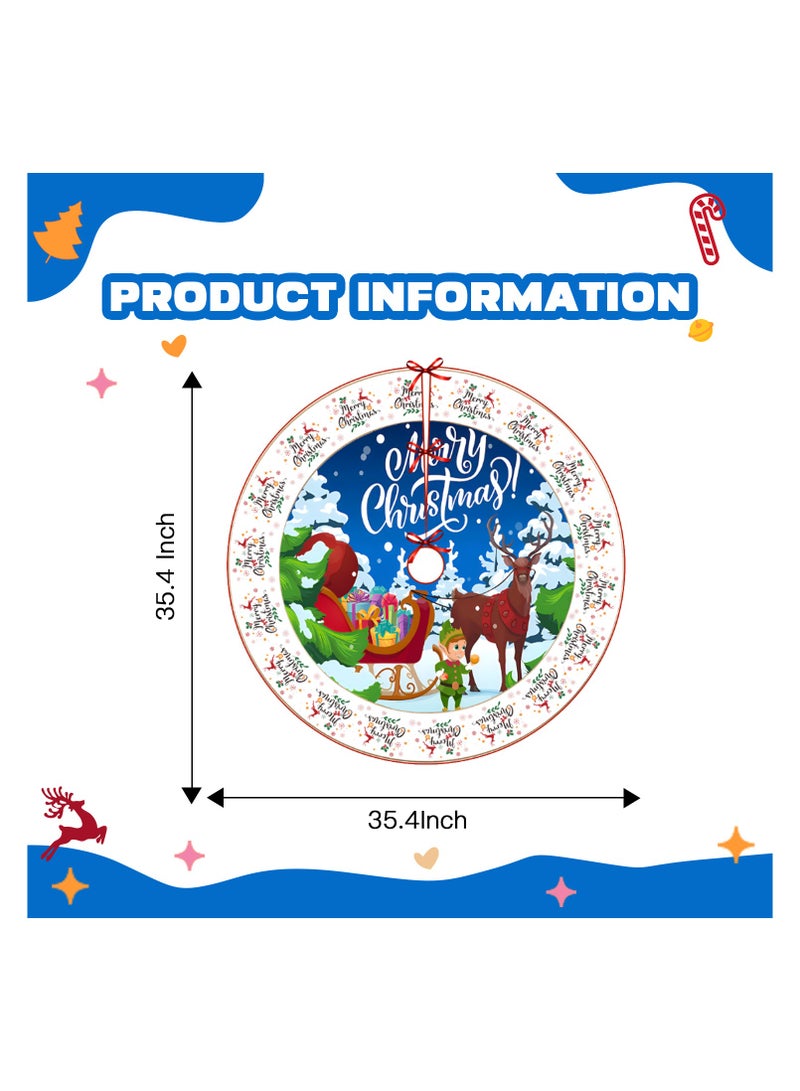 Highland Merry Christmas Tree Skirt Decoration - 35.4 Inches - Image 3