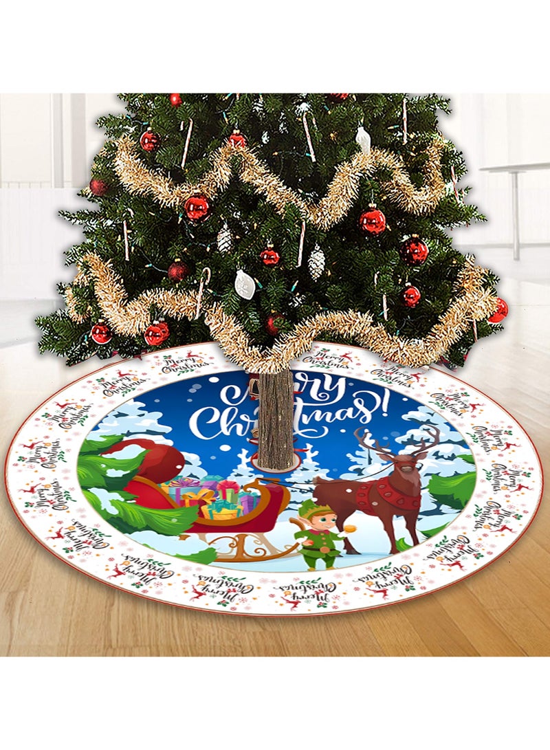 Highland Merry Christmas Tree Skirt Decoration - 35.4 Inches - Image 5