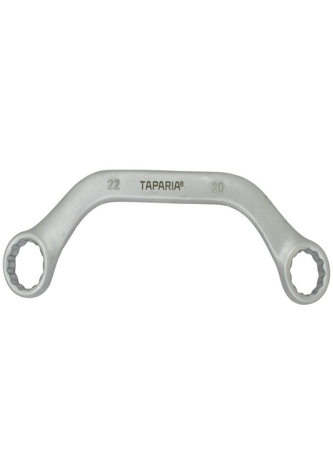 TAPARIA Half-Moon Spanners 20 x 22mm, Curved design Spanner for Loosening and Tightening nuts & bolts, Easy Access in Tight Spaces, Ideal for Automotive, DIY & Industrial Use