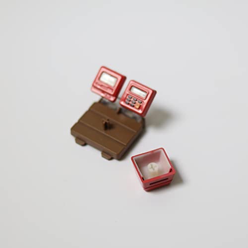 Cmokifuly Cute Keycap,Custom 3D ESC R4 Profile Shine-Through Artisan Key for Mechanical Keyboard,Retro Mini Gaming Pad Keycap (Red) - Image 4