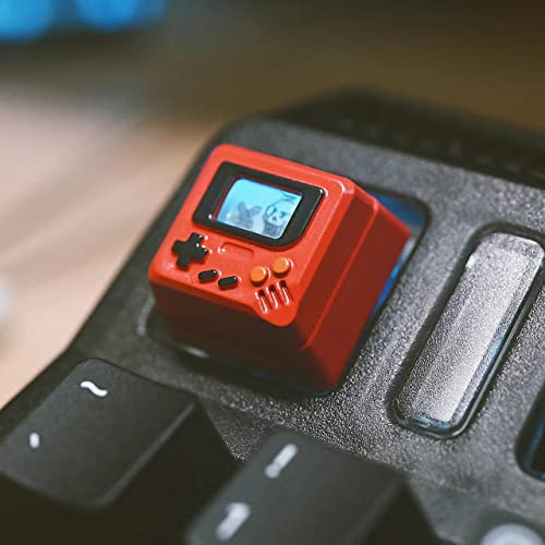 Cmokifuly Cute Keycap,Custom 3D ESC R4 Profile Shine-Through Artisan Key for Mechanical Keyboard,Retro Mini Gaming Pad Keycap (Red) - Image 2