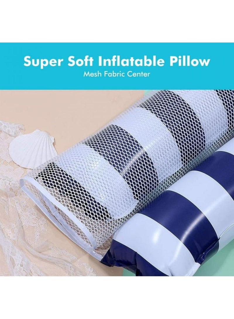 Y&D Foldable Casual Inflatable Water Striped Recliner With Net Hammock - Image 3