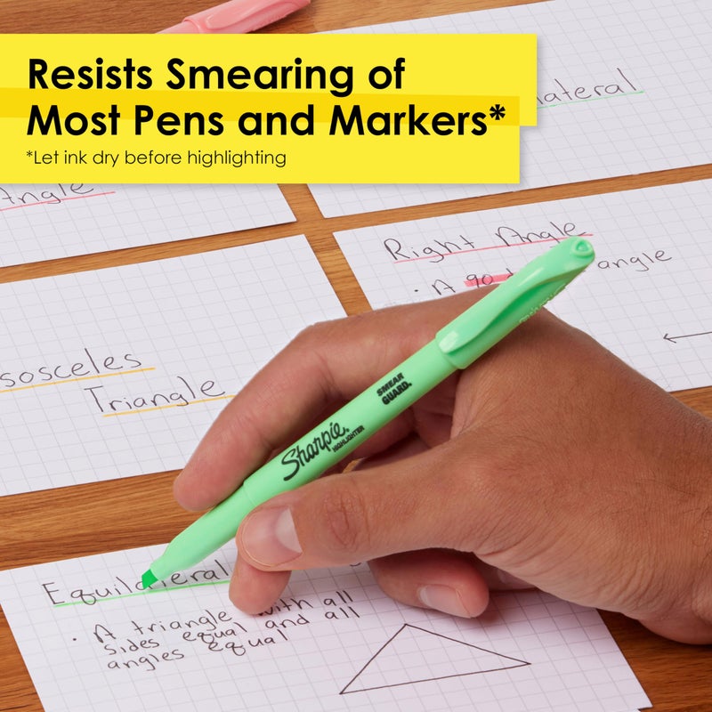 Sharpie Pocket Highlighters, Mild Pastel Colors, Assorted, Chisel Tip, 12 Count - School, Home, and Office Use, Teacher Supplies - Image 3