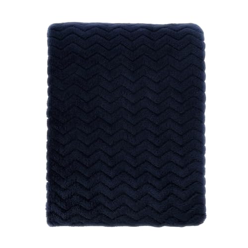 CREVENT 30''X40'' Soft Cozy Warm Baby Blankets for Boys Girls Solid Color - All Season Use - Newborn Essentials (Wave Dark Blue/Navy) - Image 1