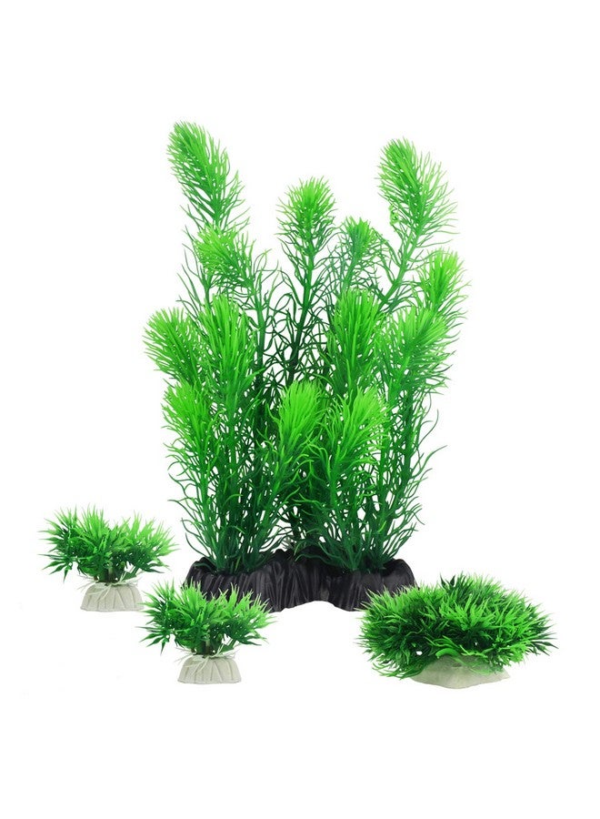 MYLIFEUNIT MyLifeUNIT Aquarium Plants, Artificial Aquarium Decorations for Fish Tank Decor, Pack of 4 - Image 1