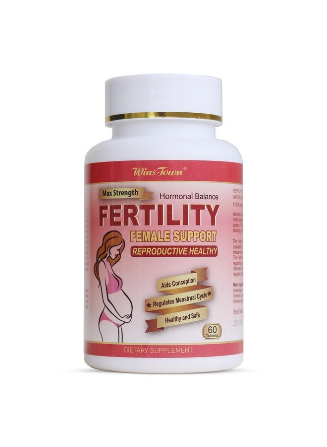 Wins Town أقراص وينز تاون للخصوبة للنساء، مكملات الفيتامينات قبل الولادة للإناث، دعم الإباضة، الحمل وتوازن الهرمونات، 60 قرص - Image 1