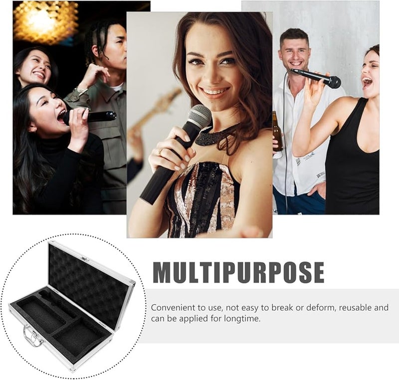 Shockproof Portable Microphone Case Lightweight Storage Box for Audio Equipment Singing - Image 3