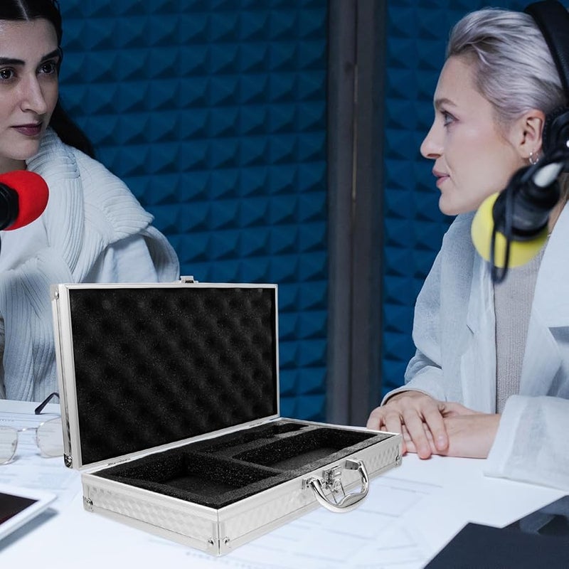 Shockproof Portable Microphone Case Lightweight Storage Box for Audio Equipment Singing - Image 5