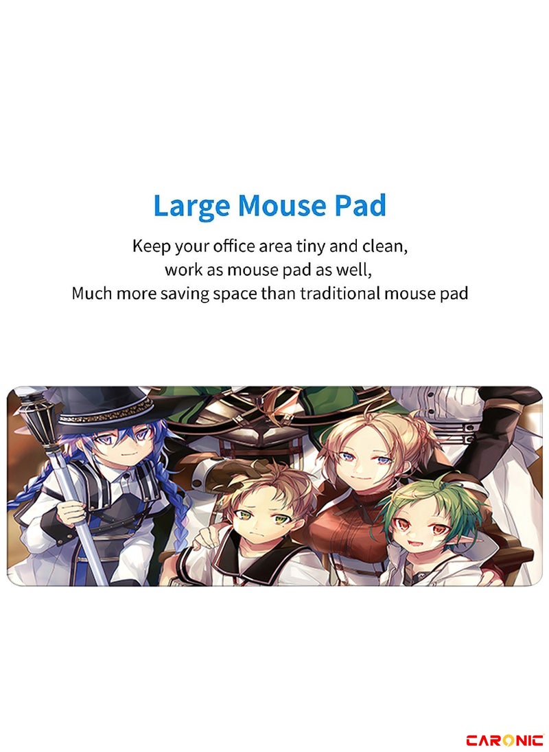 Large Gaming Mouse Pad with Superior Micro Weave Cloth Extended Desk Mousepad with Stitched Edges Non-Slip Base Water Resist Keyboard Pad For Gamer And Office Home MT 199
