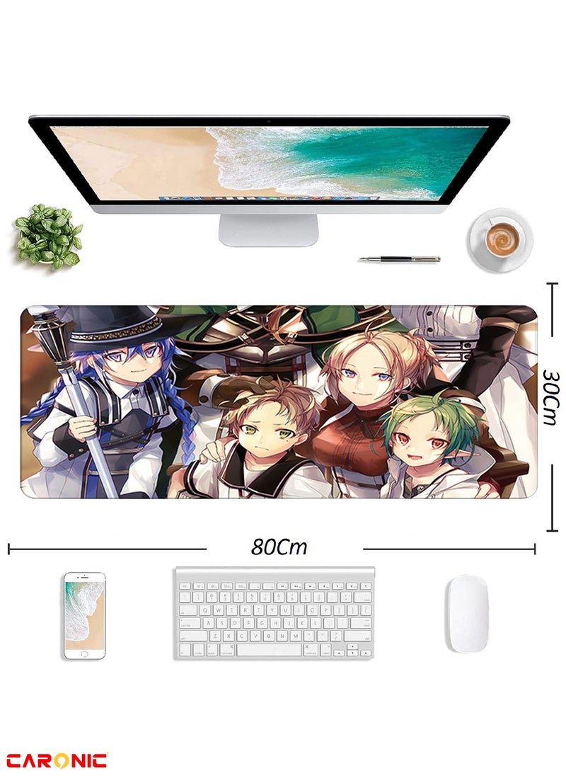 Large Gaming Mouse Pad with Superior Micro Weave Cloth Extended Desk Mousepad with Stitched Edges Non-Slip Base Water Resist Keyboard Pad For Gamer And Office Home MT 199