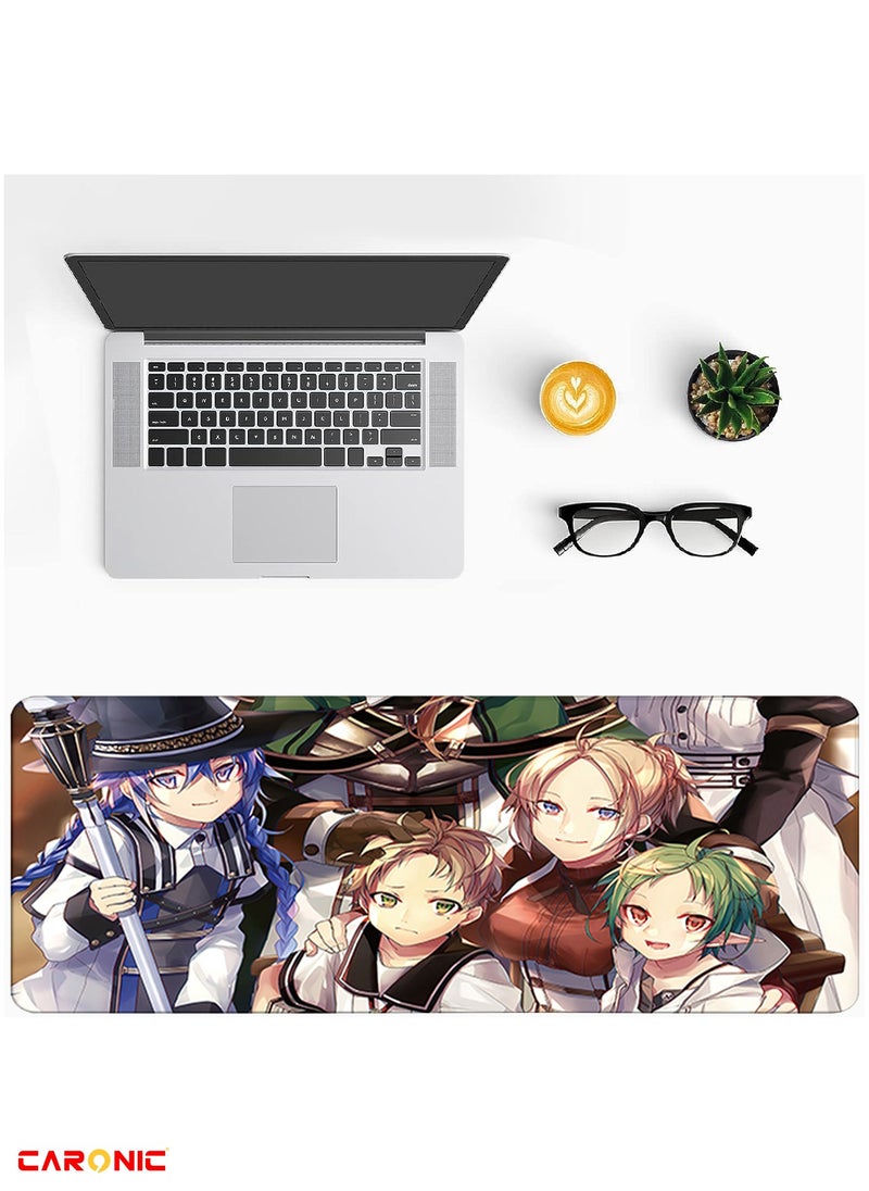 Large Gaming Mouse Pad with Superior Micro Weave Cloth Extended Desk Mousepad with Stitched Edges Non-Slip Base Water Resist Keyboard Pad For Gamer And Office Home MT 199