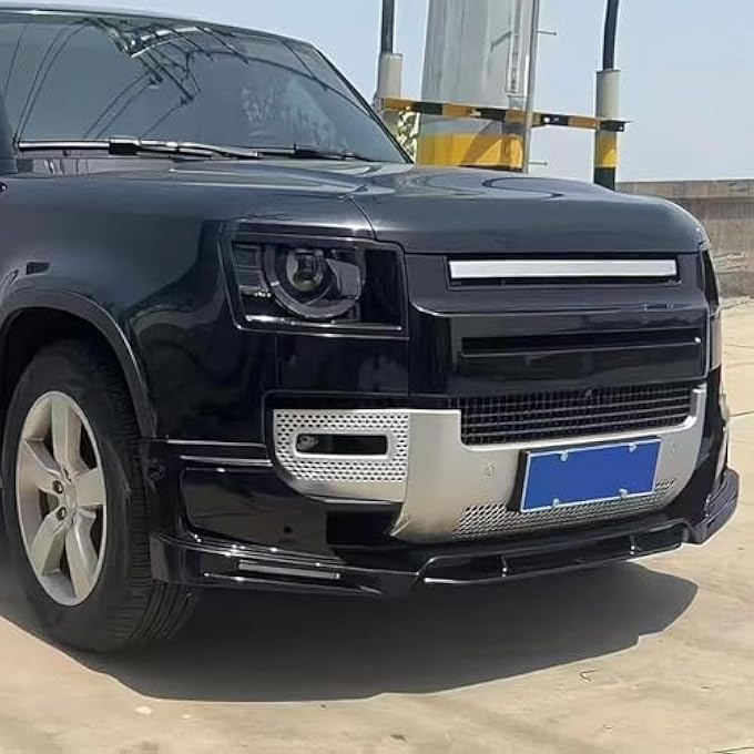 Wusecssy Black Front Bumper Trims Lip Cover fit for 2020-2026 Land Rover Defender 110 130 90 - Image 4