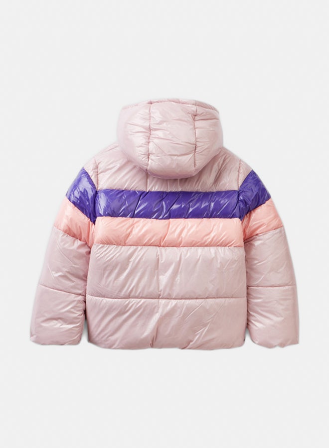 Benetton Girls Color Block Padded Jacket - Image 3