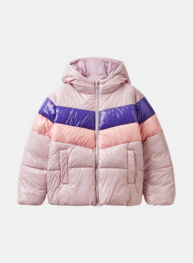Benetton Girls Color Block Padded Jacket - Image 1