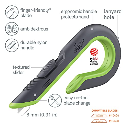 Slice Auto-Retractable Box Cutter, Heavy Duty Utility Knife, Safe Ceramic Blade Lasting 11x Longer than Metal, 6 Pack - Image 2