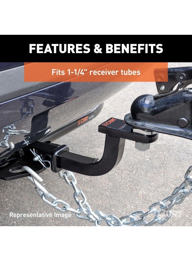 Curt 45024 Class 1 Trailer Hitch Ball Mount, Fits 1-1/4-Inch Receiver, 2,000 Lbs. Gtw, 3/4-Inch Ball Hole, 5-Inch Rise - Image 4