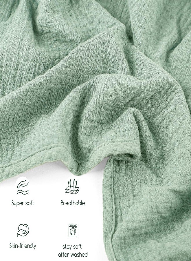DAYEEBALL Summer Muslin Infant Car Seat Cover, Breathable Carseat Cover for Baby Girls, Multi-Purpose Breastfeeding Covers for Nursing, Green - Image 3