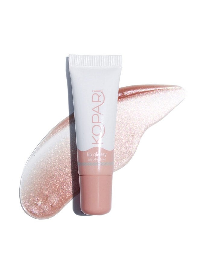 Kopari Kopari Coconut Lip Glossy | Nude Tint Birthday Suit | Vegan Hydrating Moisturizing Lip Oil Vitamin E Shea Butter Long Wear High Shine Non Sticky | Natural Clean Plant Based Non Toxic Balm Paraben Free  - Image 1