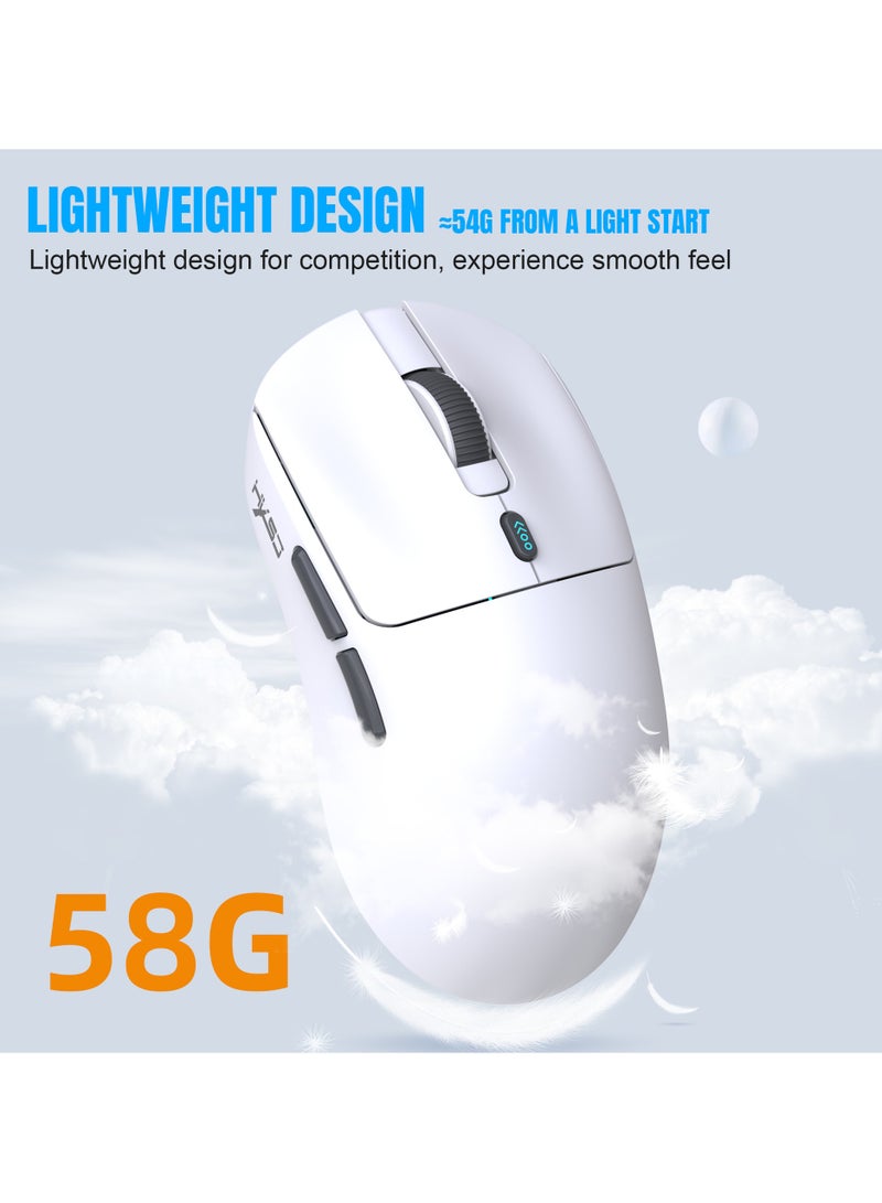 إتش إكس إس جيه HXSJ T68 ماوس ألعاب خفيف الوزن ثلاثي الأوضاع 3311 سبعة أزرار قابلة للبرمجة TTC حركة دقيقة 12000 نقطة في البوصة - Image 5