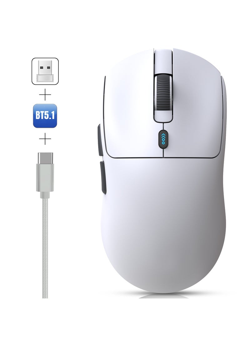 إتش إكس إس جيه HXSJ T68 ماوس ألعاب خفيف الوزن ثلاثي الأوضاع 3311 سبعة أزرار قابلة للبرمجة TTC حركة دقيقة 12000 نقطة في البوصة - Image 1