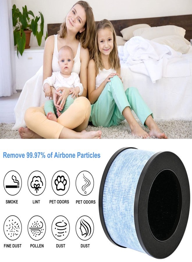 Bvhonwe MK06 H13 True HEPA Filters Replacement for AROEVE MK01 MK06 and Kloudi Air Purifier DH-JH01, Intelabe EPI080/EP1080, Elechomes EPI081/EP1081, H13 Premium True HEPA Filter, 2 Pack - Image 5