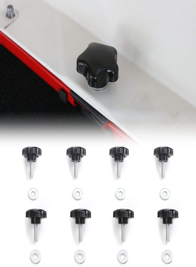 CheroCar Hardtop Quick Removal Bolts Thumb Screws for Jeep Wrangler 1987-2020 & Unlimited TJ YJ JK JKU JL JLU, Exterior Accessories, 8pcs/Set, Black… - Image 1