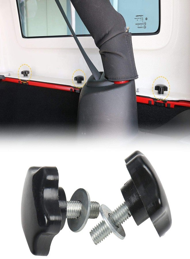 CheroCar Hardtop Quick Removal Bolts Thumb Screws for Jeep Wrangler 1987-2020 & Unlimited TJ YJ JK JKU JL JLU, Exterior Accessories, 8pcs/Set, Black… - Image 2